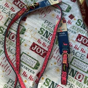 Wrangler paisley collar and leash set. Nwts.